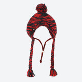 Gorro Beanie Knit Pom Pom Dog - Rojo y Negro