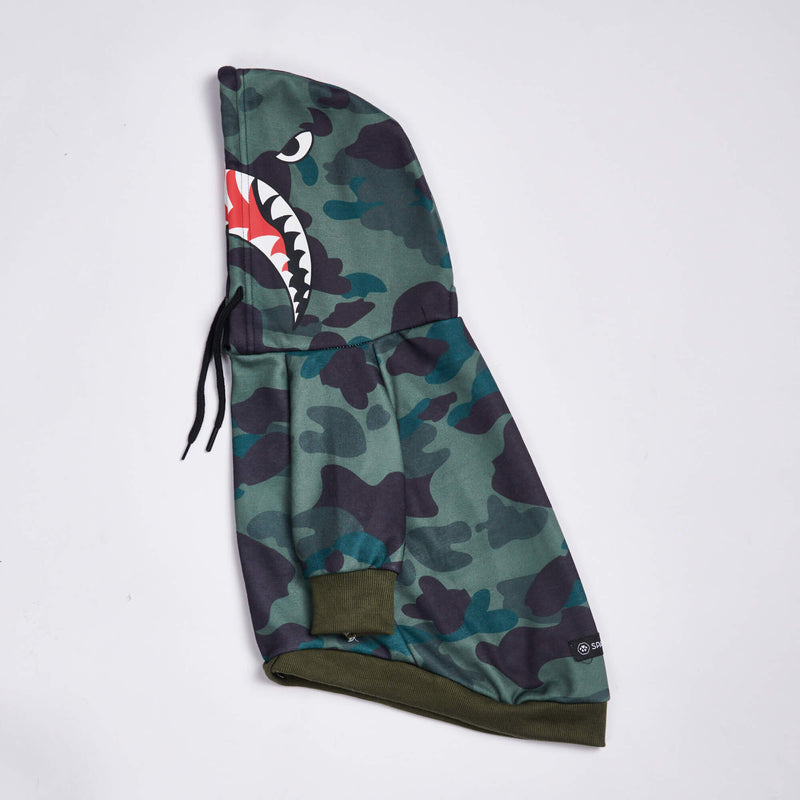 Sudadera Shark Monster Dog - Verde Camuflaje